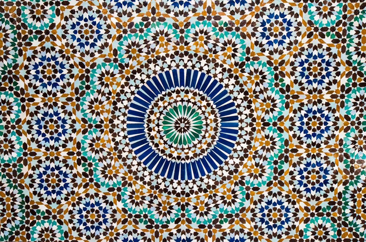 Piękne marokańskie stylowe płytki puzzle