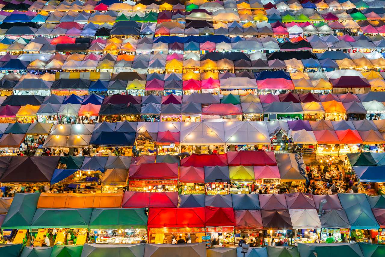 Street Market w Bangkoku puzzle online