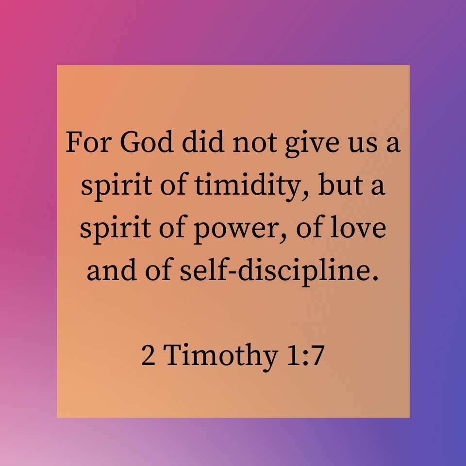 2 Tymoteusza 1:7 puzzle online ze zdjęcia