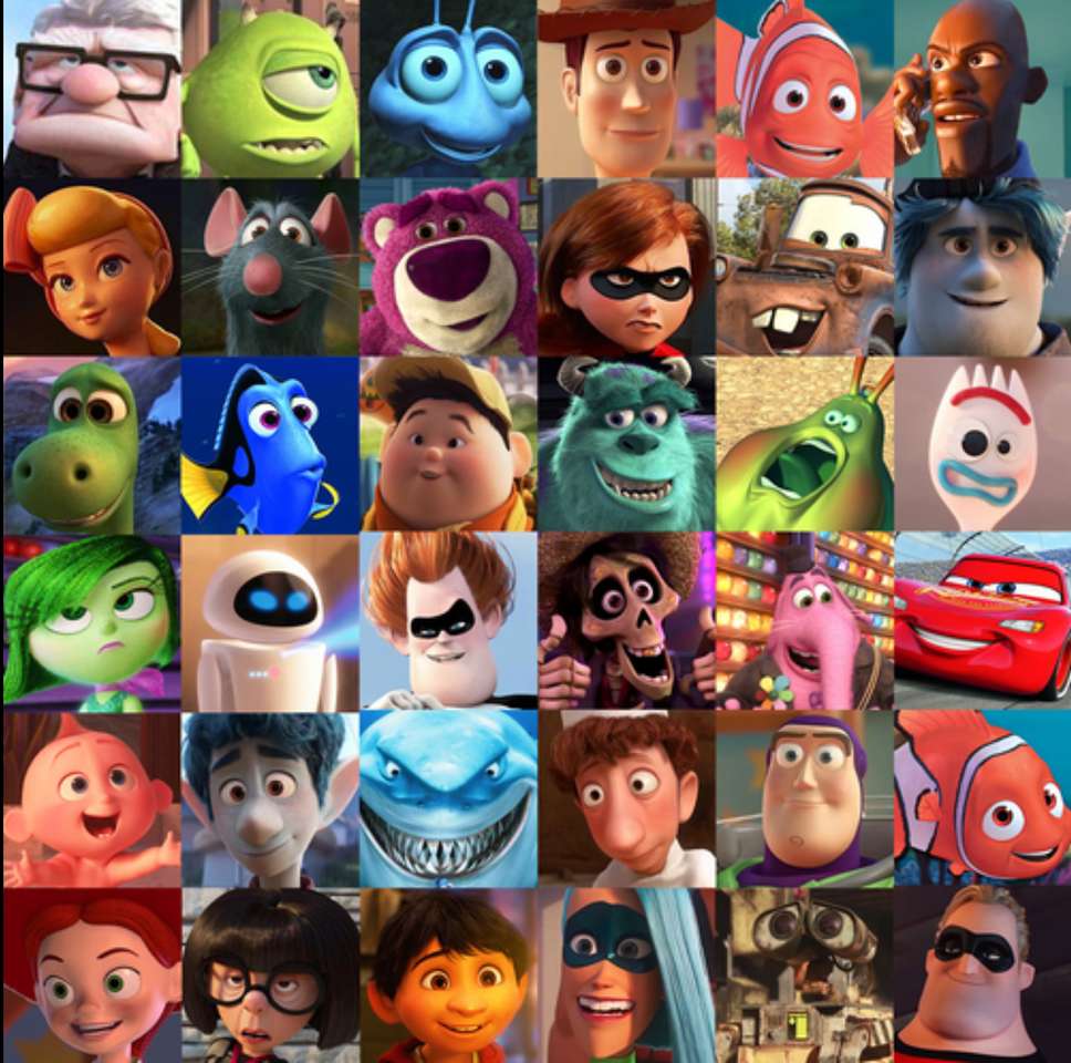 Pixar znaków puzzle online ze zdjęcia