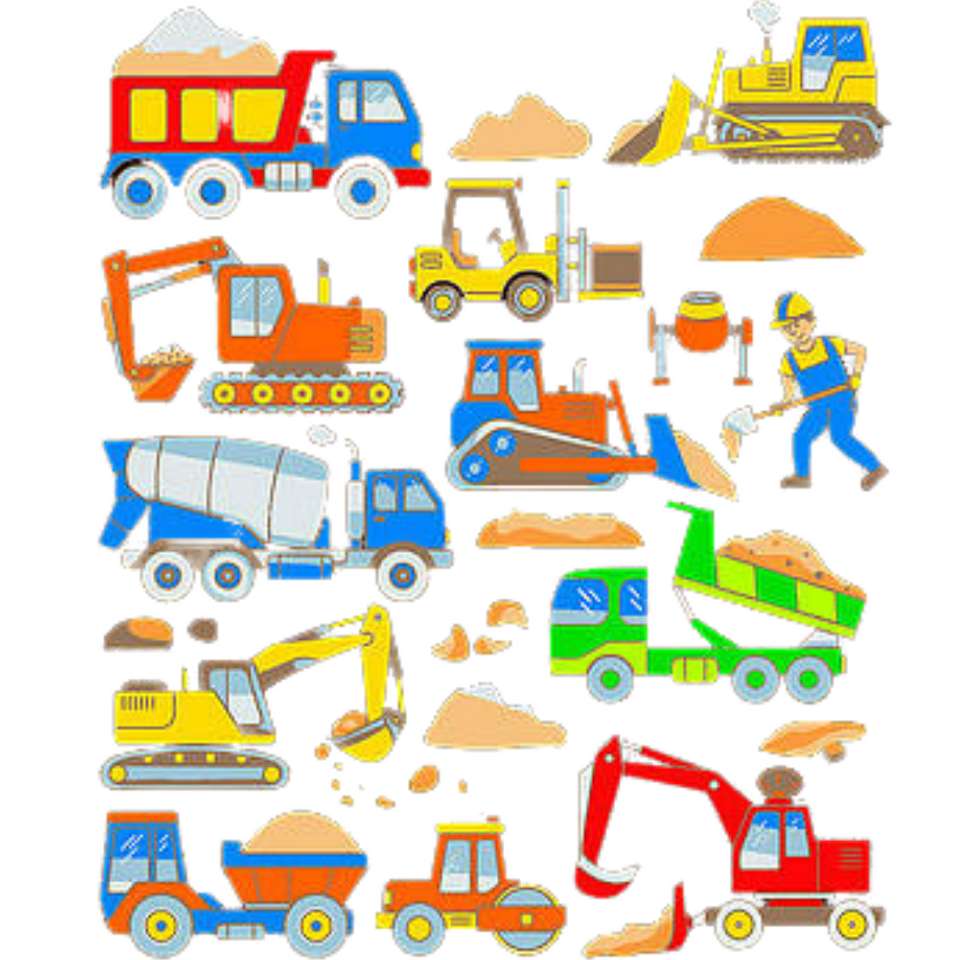 Ciężarówki budowlane CTTO. puzzle online ze zdjęcia