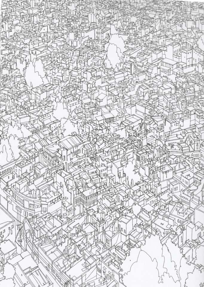 Szkic miasta puzzle online ze zdjęcia