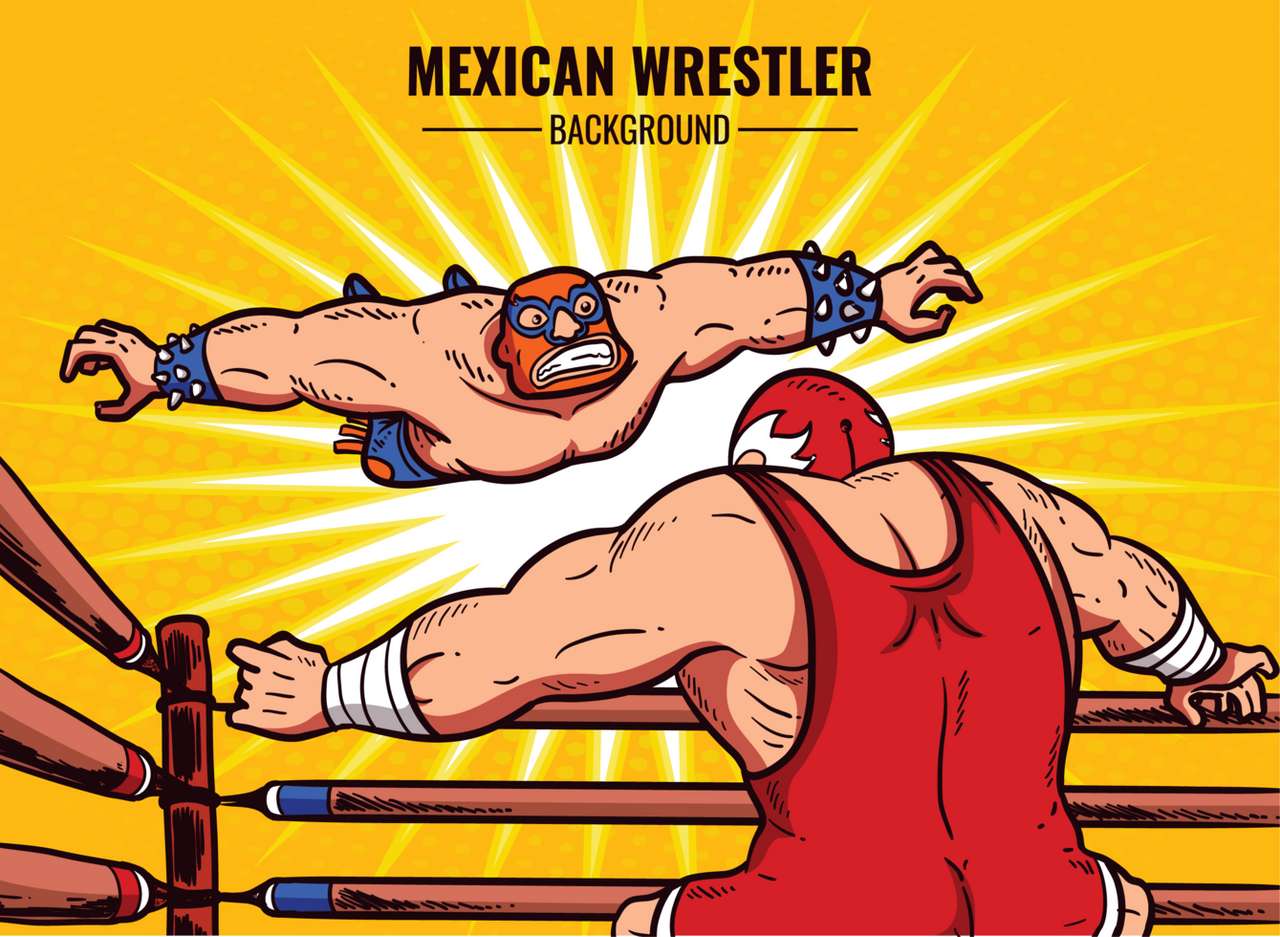 Meksykańska puzzle zapaśnika puzzle online ze zdjęcia