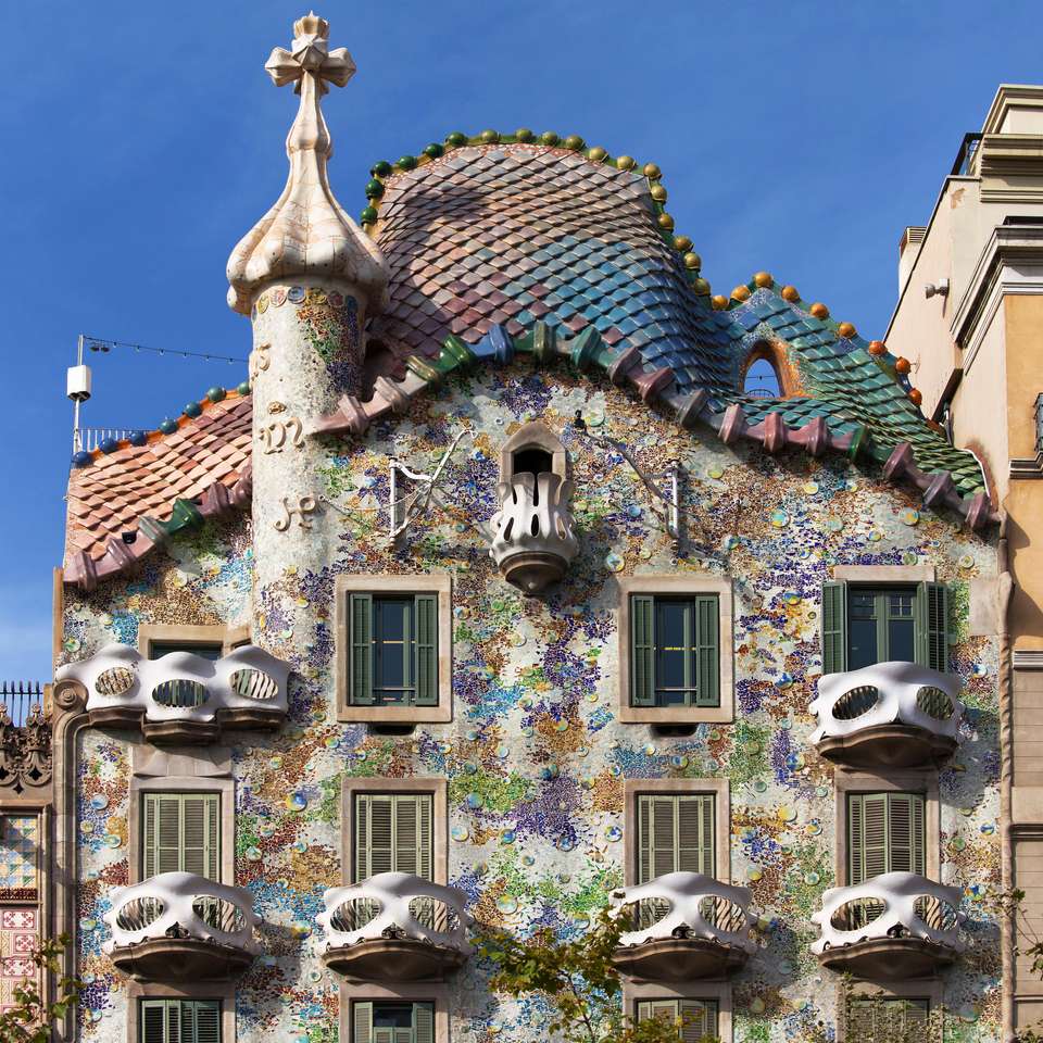 Casa Batllo w Barcelonie, Hiszpania puzzle ze zdjęcia
