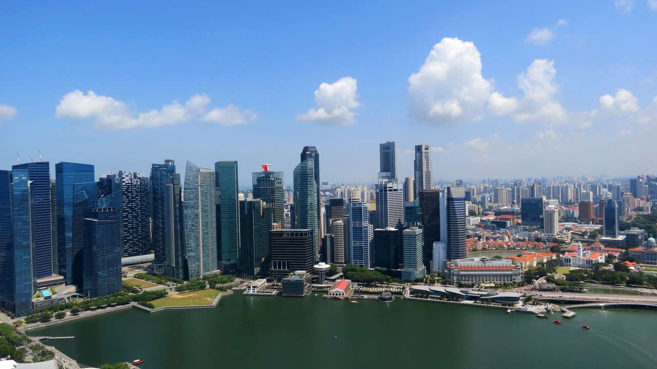 Panorama centrum Singapuru puzzle online