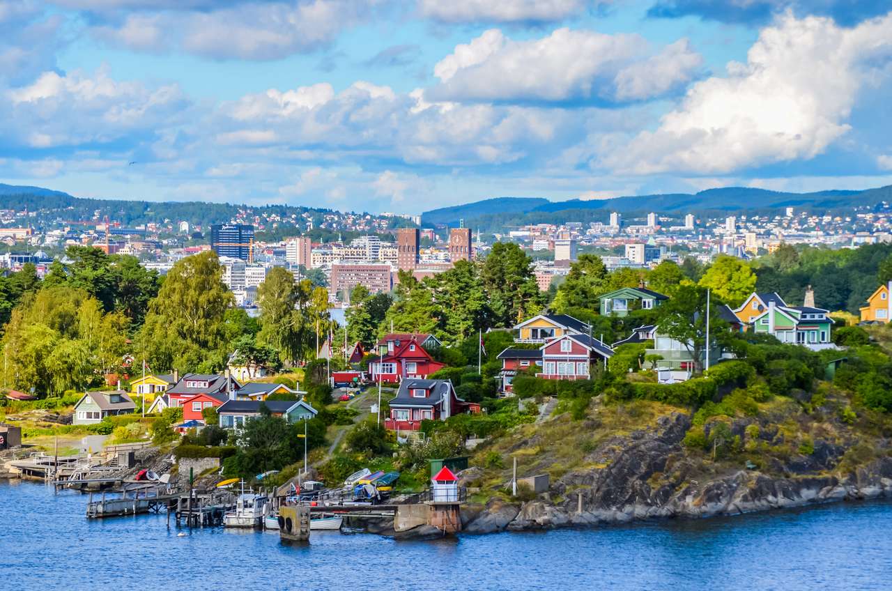 Oslo miasto w fiordzie puzzle