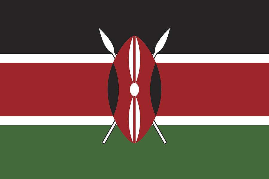 Flaga Kenii puzzle online ze zdjęcia