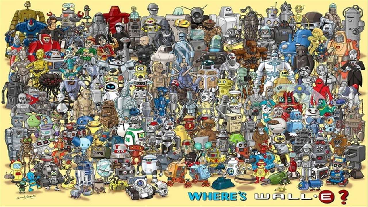 Znajdź Wall-E puzzle ze zdjęcia
