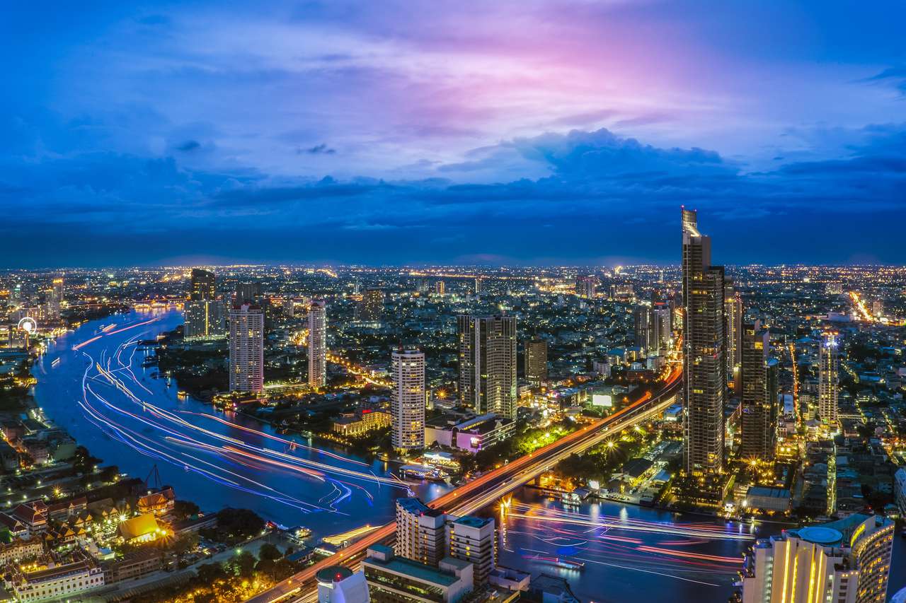 Bangkok o zmierzchu. puzzle online