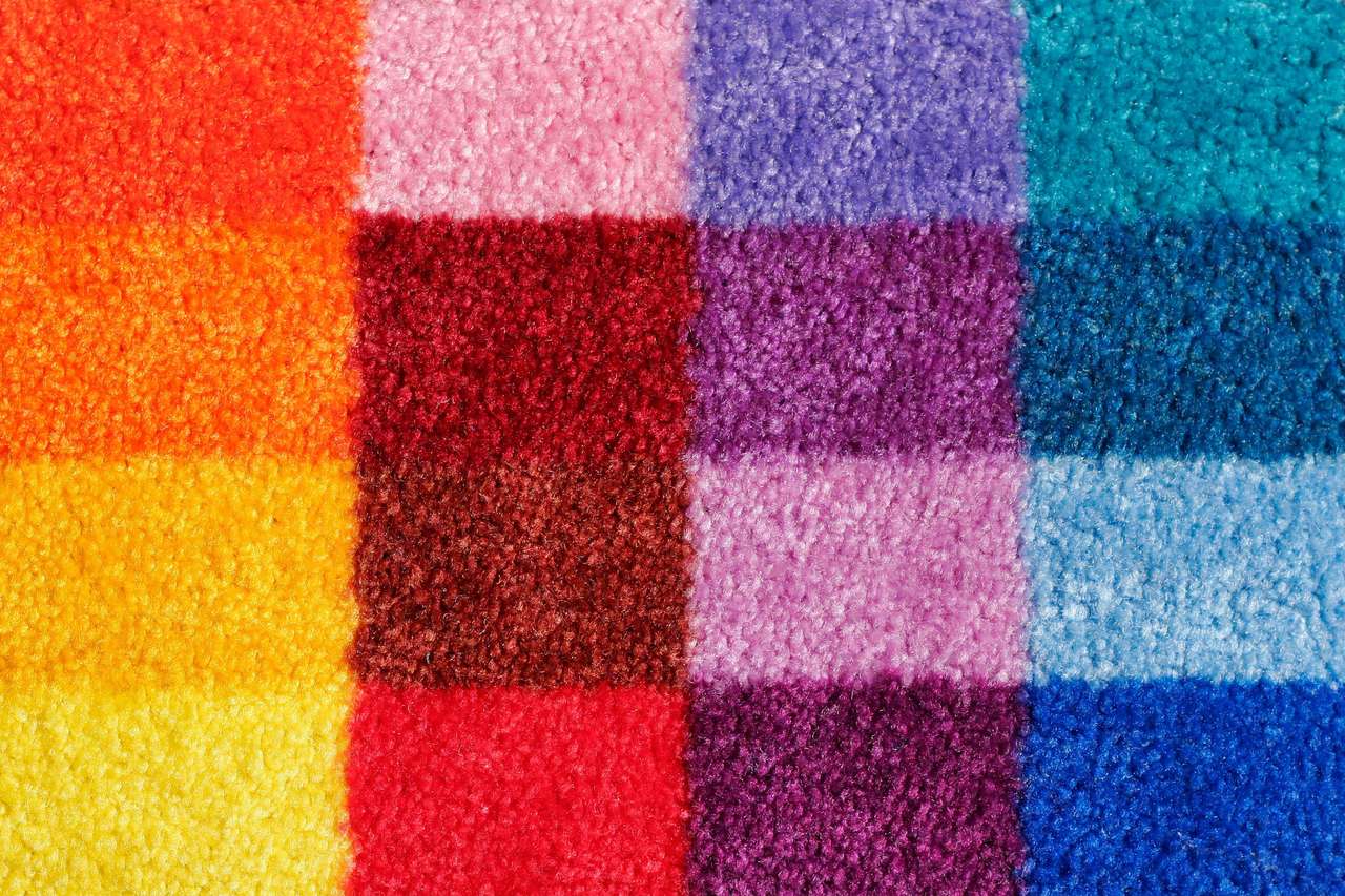Wełniany kolorowy dywan zbliżenie puzzle online