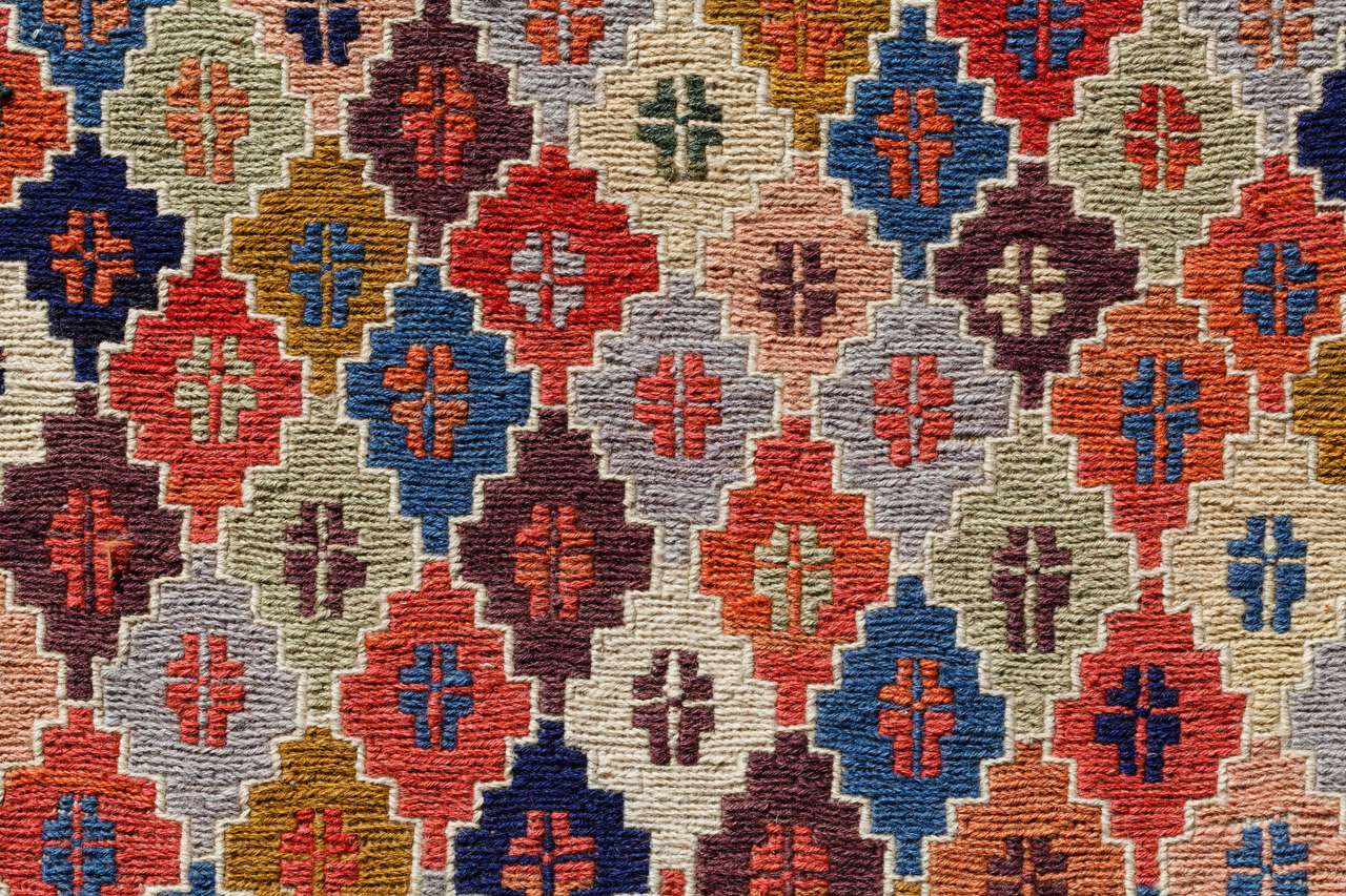 Tło dywanik ornamentowy wzór puzzle online