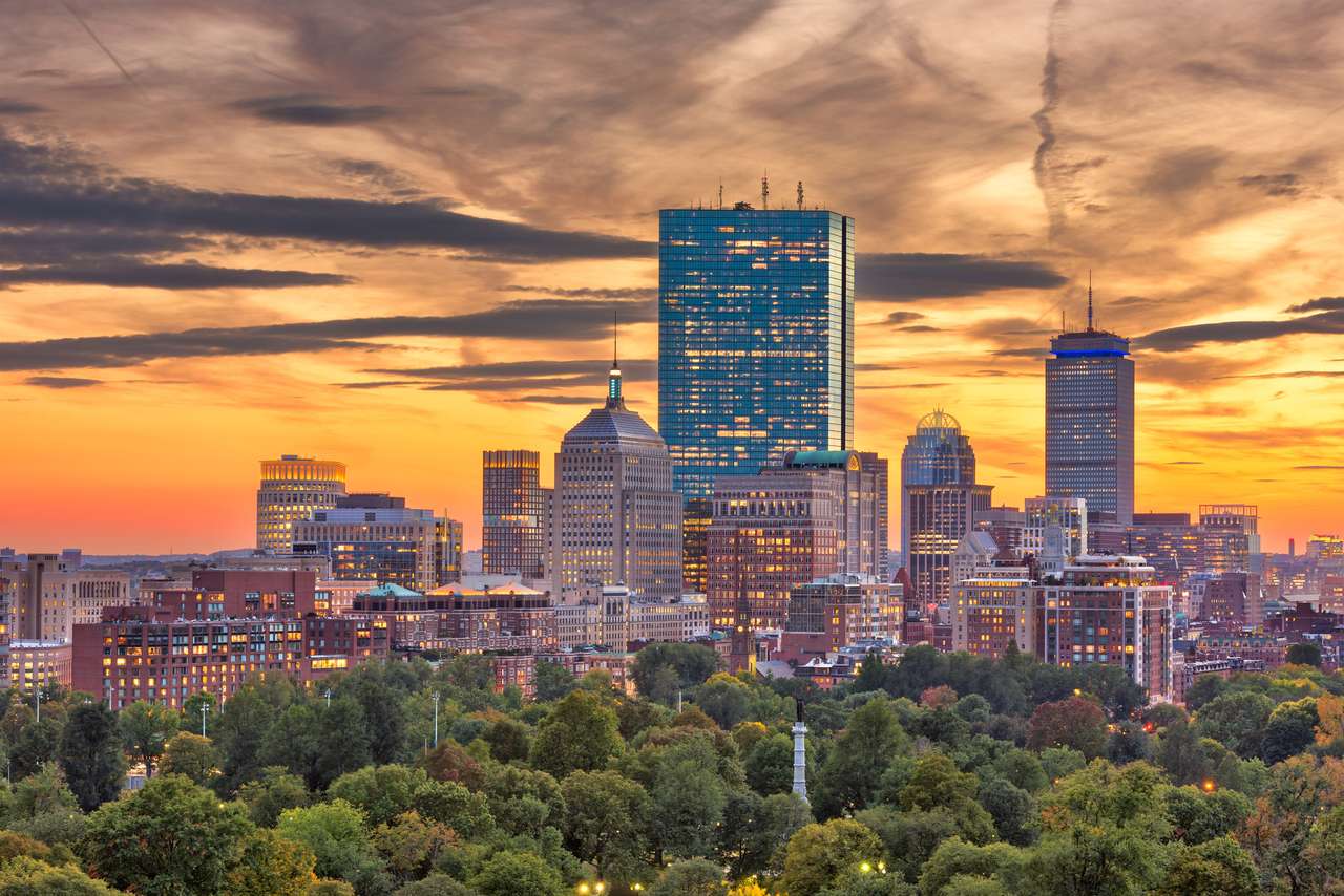 Boston, Massachusetts, USA Downtown Skyline puzzle online ze zdjęcia