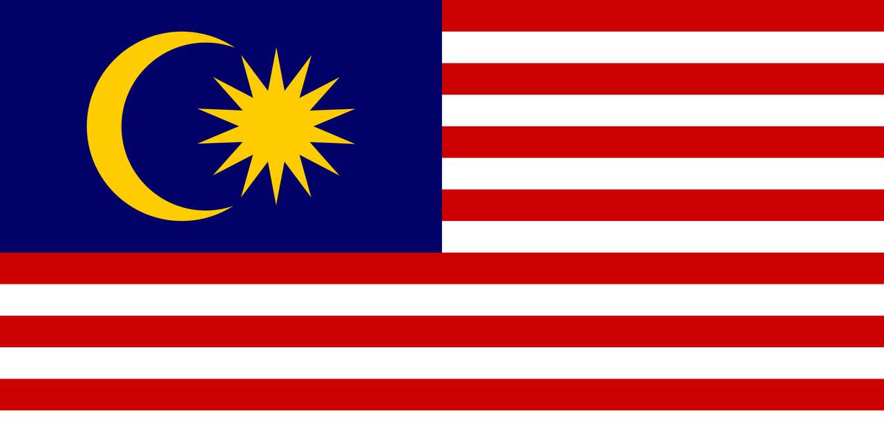 Flaga Malezji puzzle online ze zdjęcia