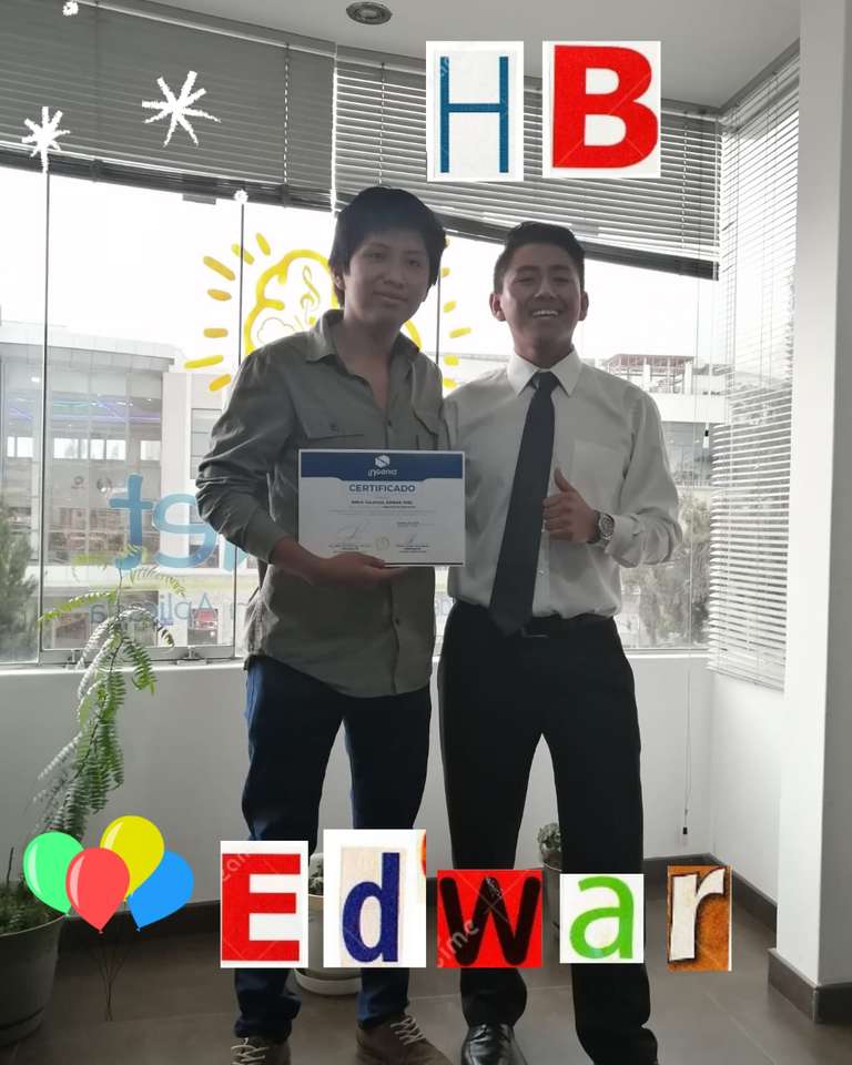 Happy spełnia Edwar. puzzle online ze zdjęcia