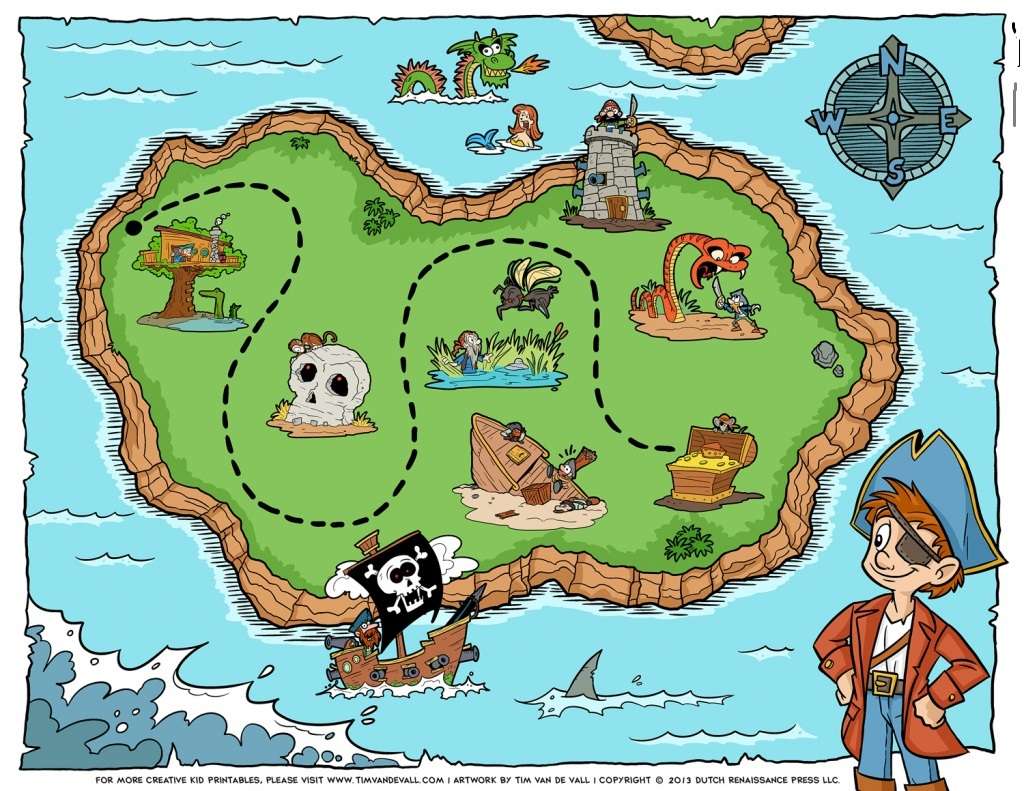 Pirate-Treasure-Map Yvon puzzle online ze zdjęcia