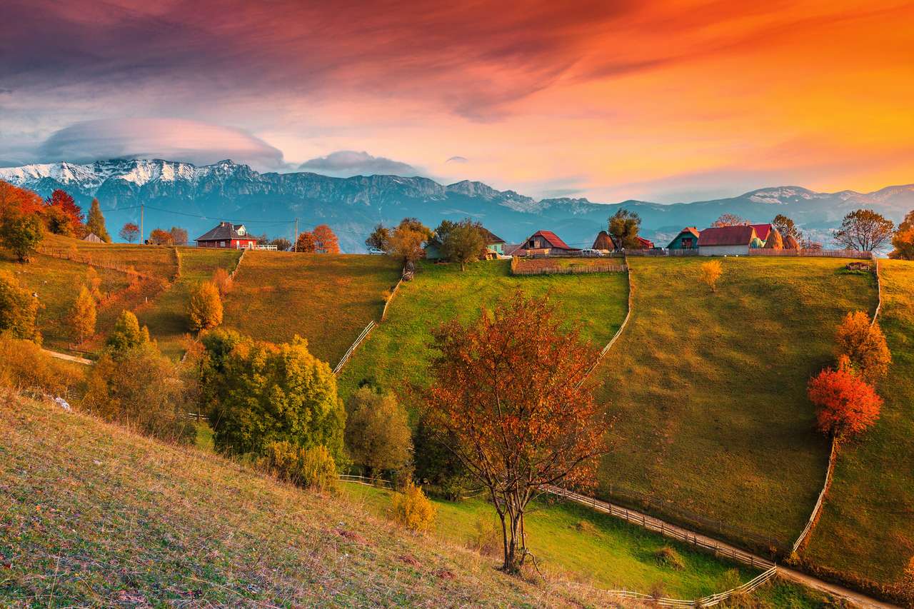 Piękny jesień alpejski krajobraz puzzle online ze zdjęcia