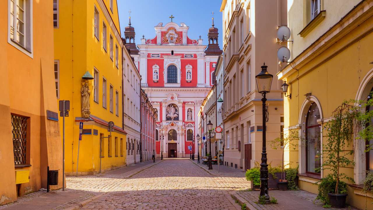 zabytkowa ulica w Poznaniu na starym mieście puzzle online