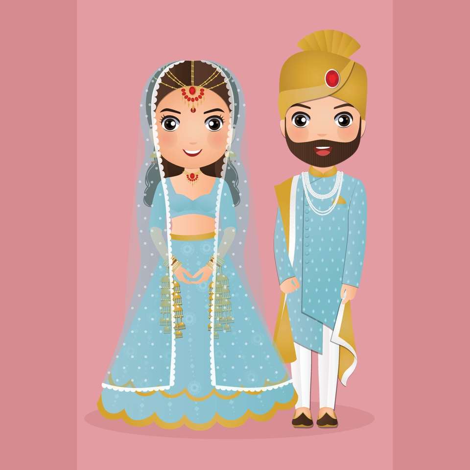 Indyjskie wesele puzzle online ze zdjęcia