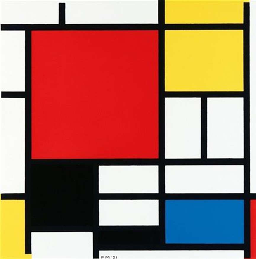 Piet Mondrian puzzle online ze zdjęcia