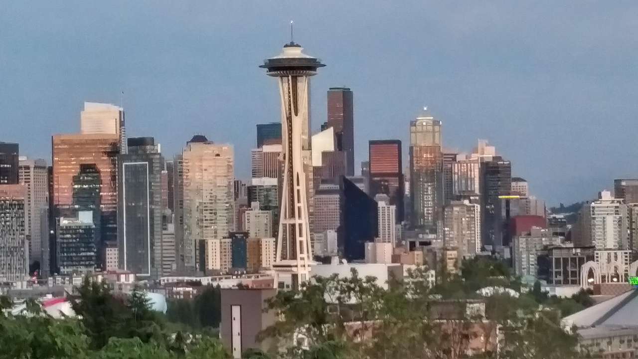 Puzzle z panoramą miasta Seattle puzzle online ze zdjęcia