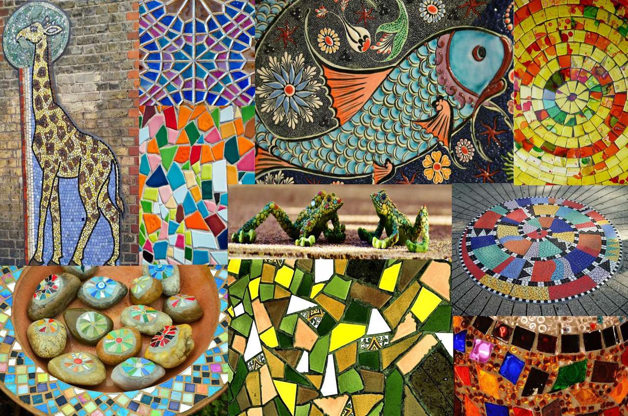 Kolorowe mozaiki puzzle ze zdjęcia