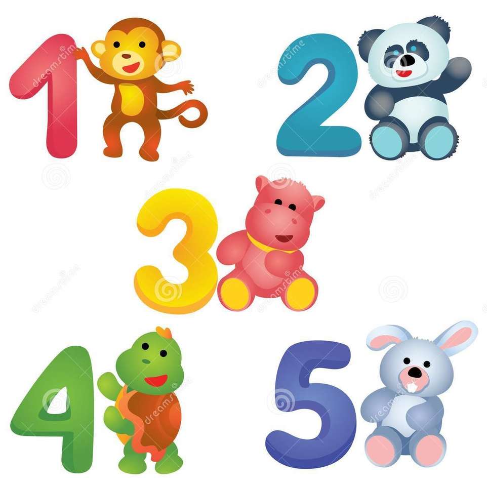 Liczby od 1 do 5 puzzle online ze zdjęcia