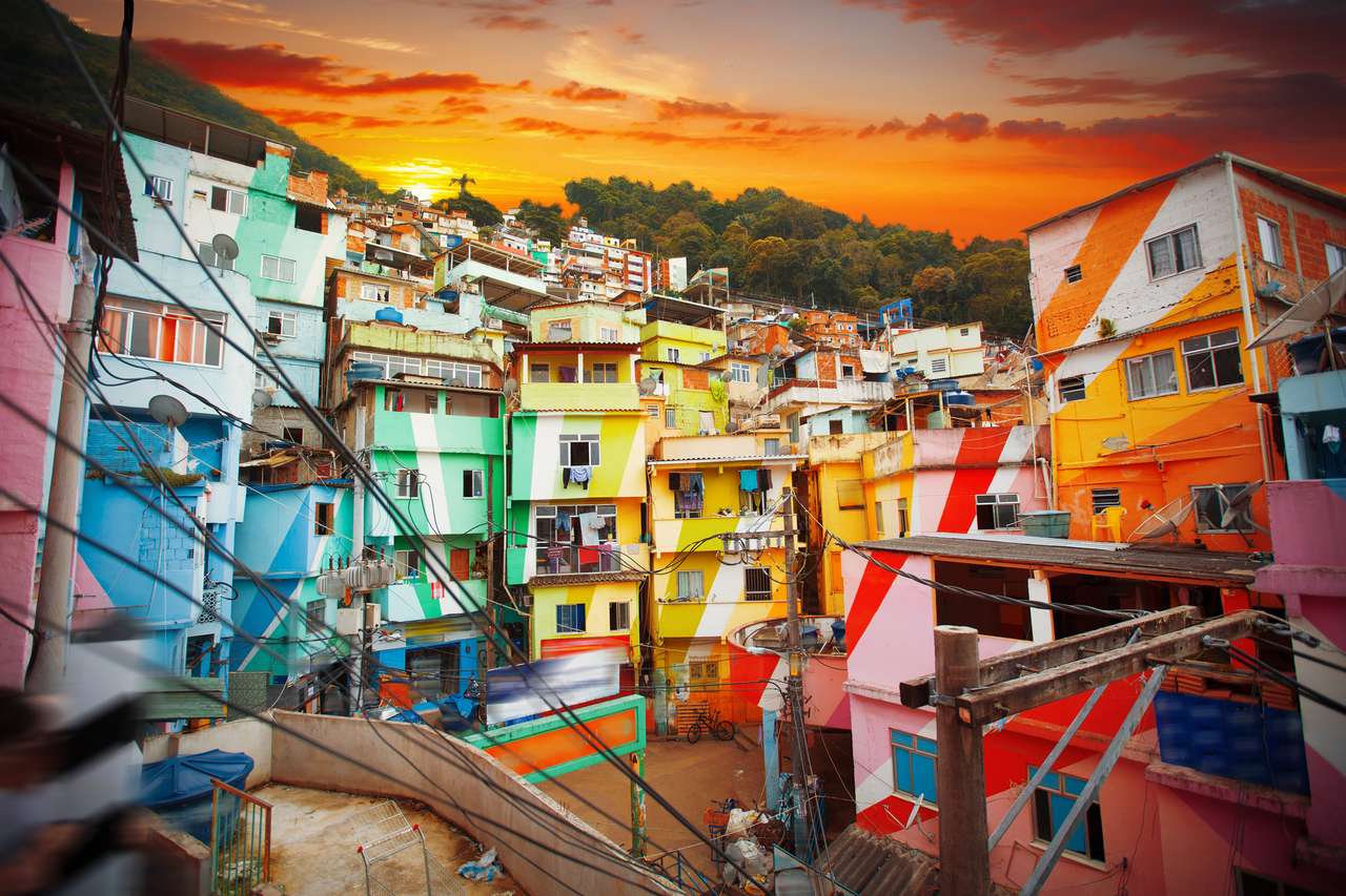 Centrum Rio de Janeiro i fawela. Brazylia puzzle online