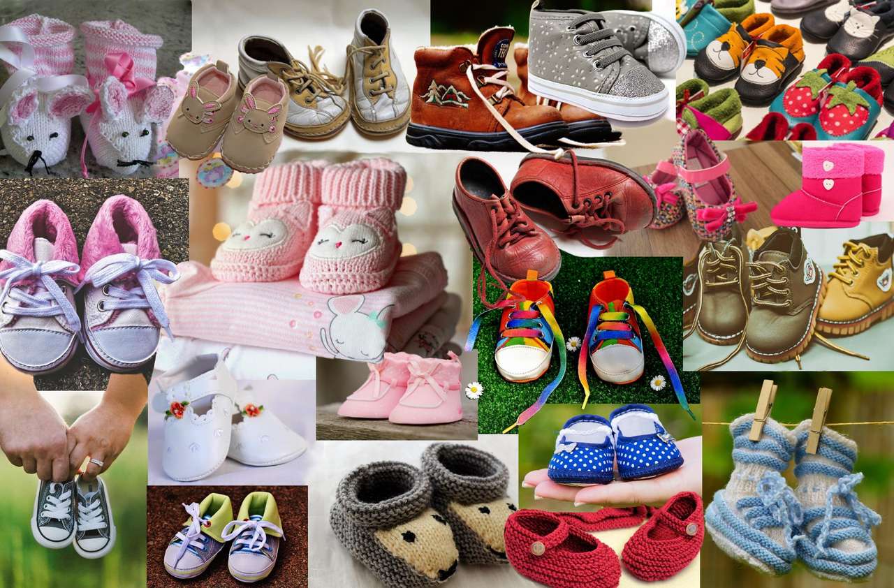 buty dla dzieci dzieci puzzle online ze zdjęcia