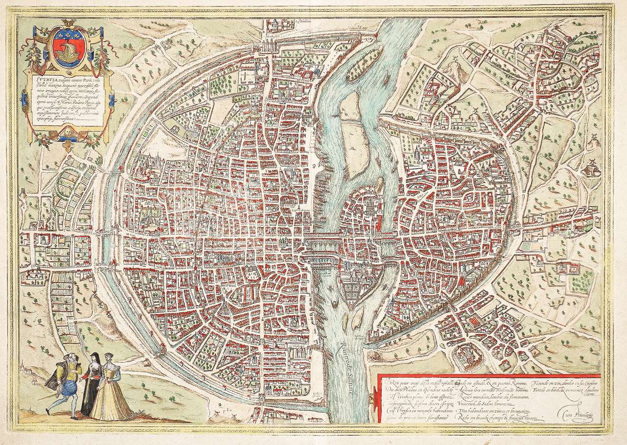 mapa Paryża puzzle online ze zdjęcia