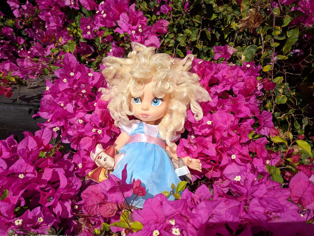 Dolly i kwiaty puzzle online ze zdjęcia