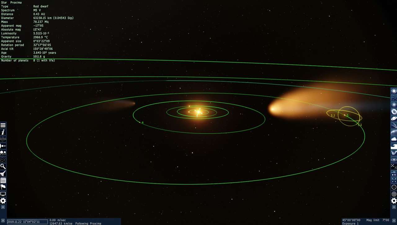 Komety w układzie gwiezdnym puzzle online ze zdjęcia