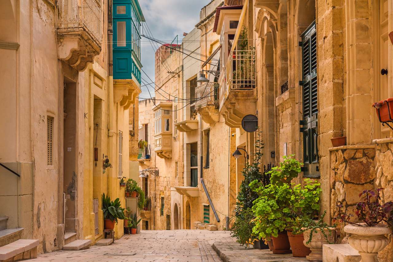 Birgu, Valletta, Malta z nikim puzzle online ze zdjęcia