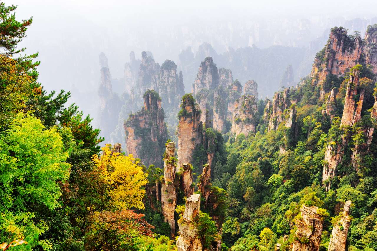Narodowy Park Leśny, prowincja Hunan, Chiny puzzle online ze zdjęcia