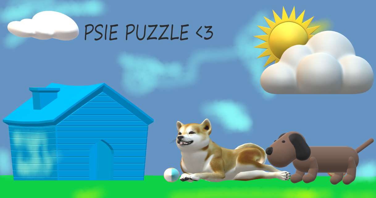 Psie puzzle puzzle online ze zdjęcia