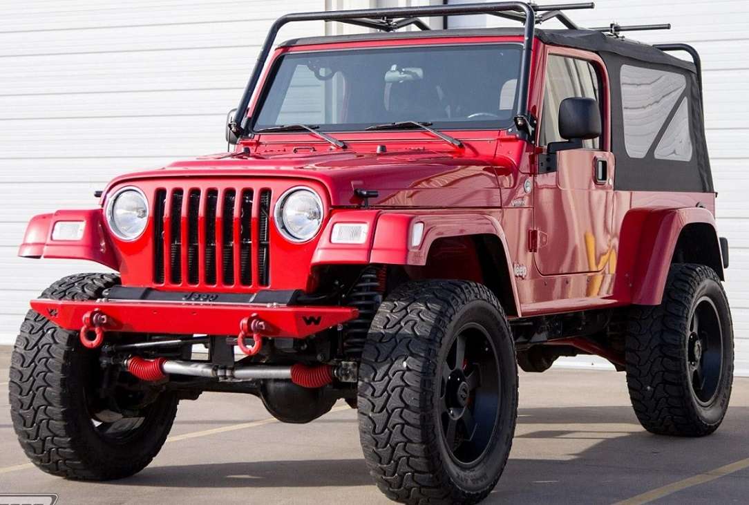 Jeep Wrangler - czerwony puzzle online