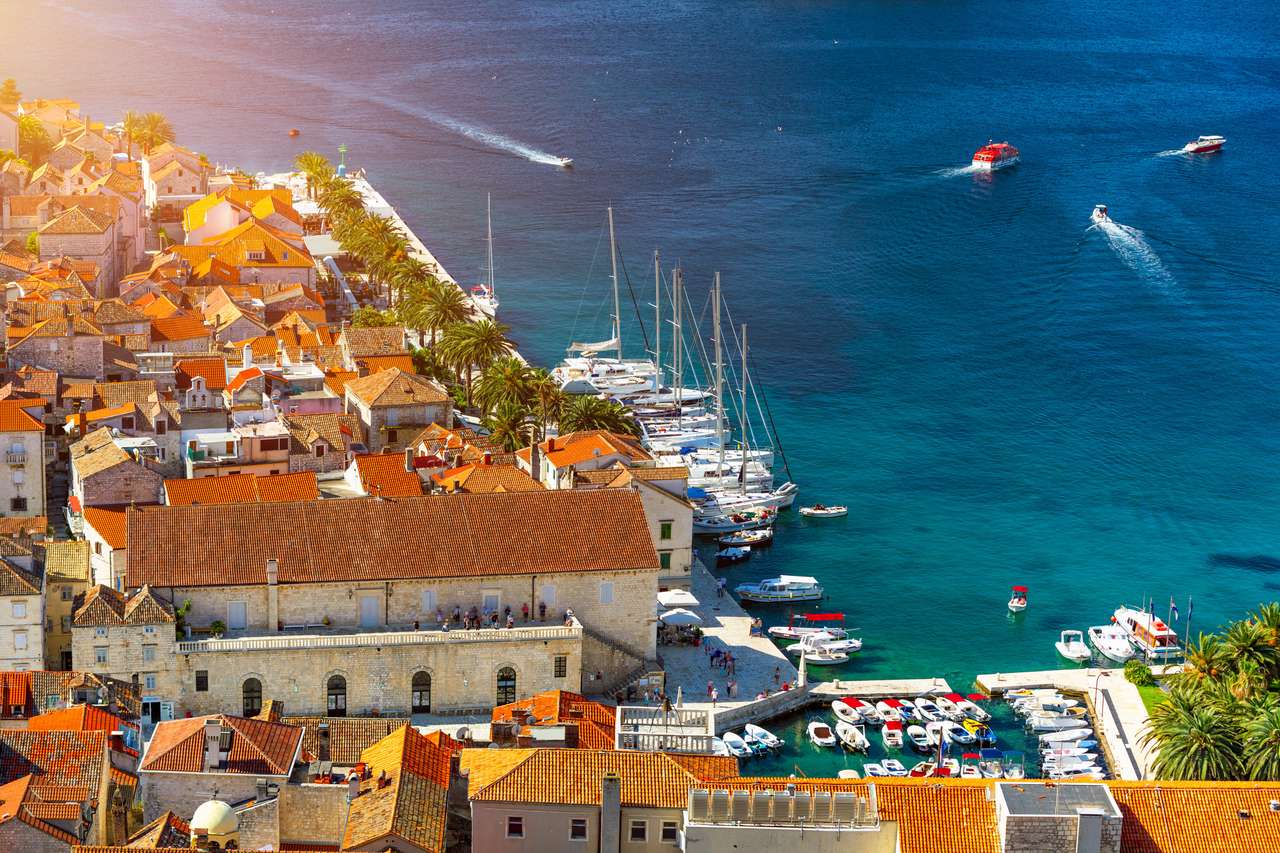 archipelag przed miastem Hvar, Chorwacja puzzle online ze zdjęcia