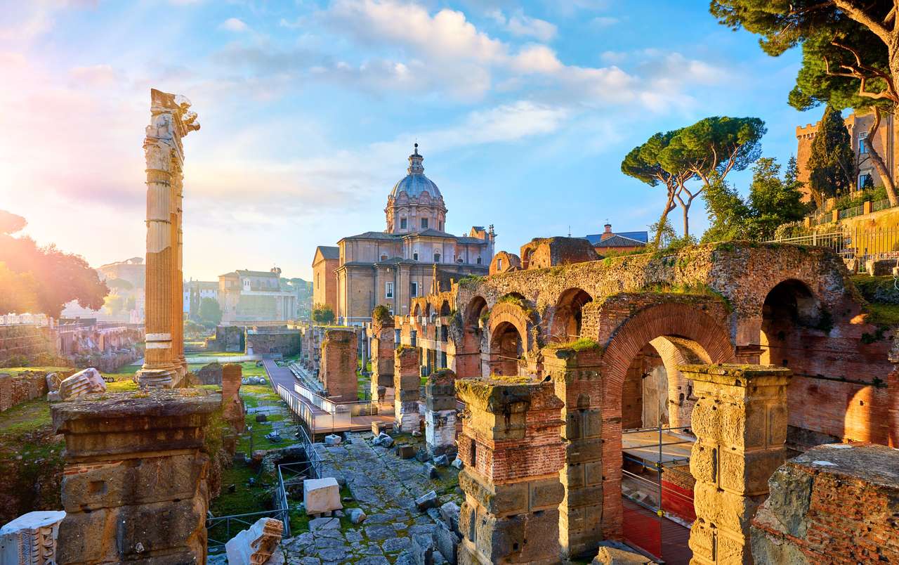 Forum Romanum w Rzymie, Włochy puzzle ze zdjęcia