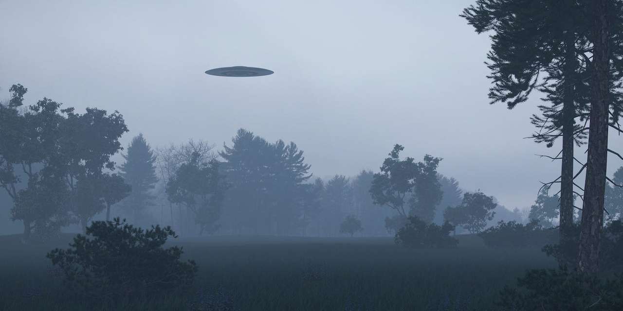 UFO w lesie puzzle online