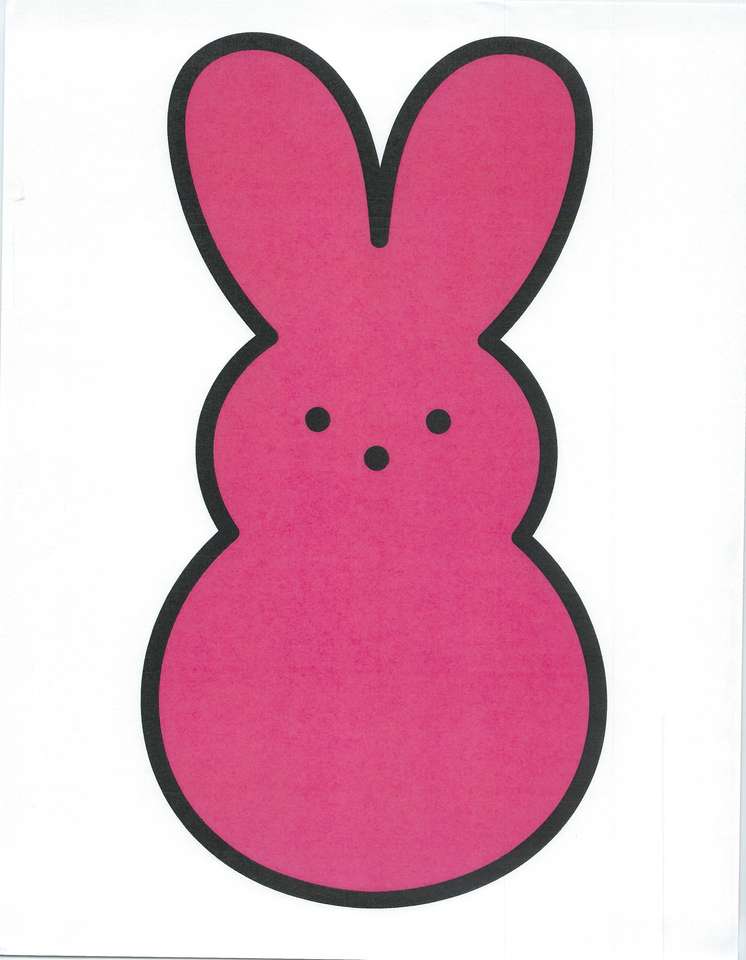Peep Bunny Różowy puzzle online ze zdjęcia