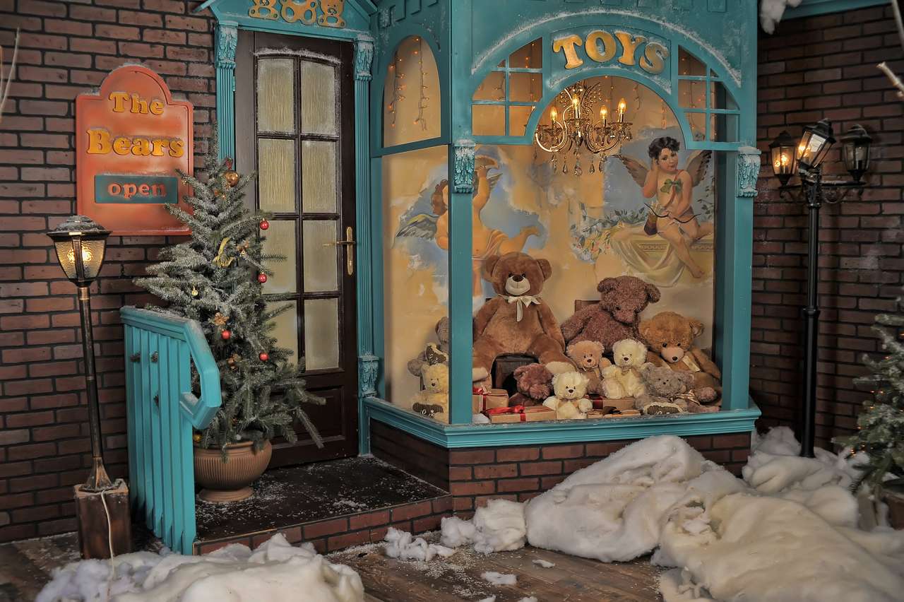 sklep z zabawkami vintage na Boże Narodzenie puzzle online