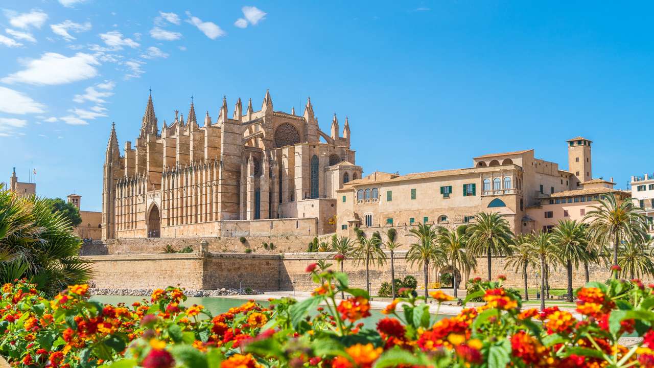 Katedra na wyspach Palma de Mallorca, Hiszpania puzzle online