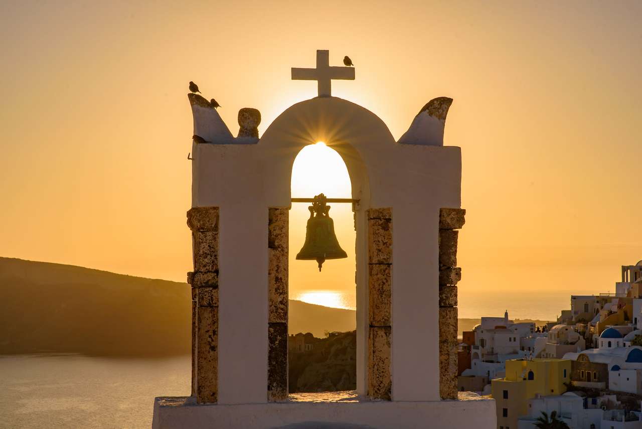 Dzwonnica na Santorini, Grecja puzzle online