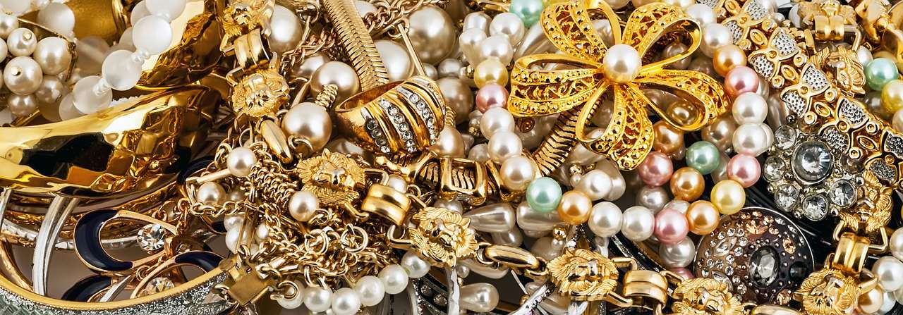 złoty diament bransoletka perła złota biżuteria puzzle online