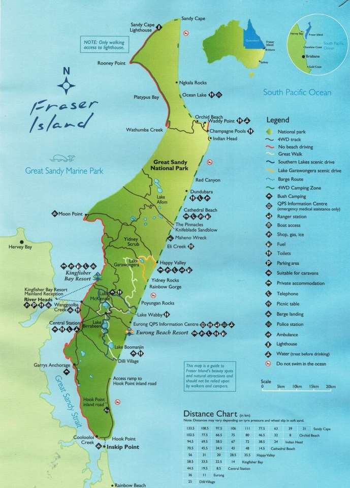 Wyspa Frasera puzzle online ze zdjęcia