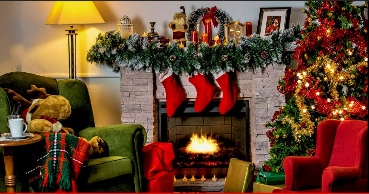 Urocza mała chatka na Boże Narodzenie puzzle online ze zdjęcia