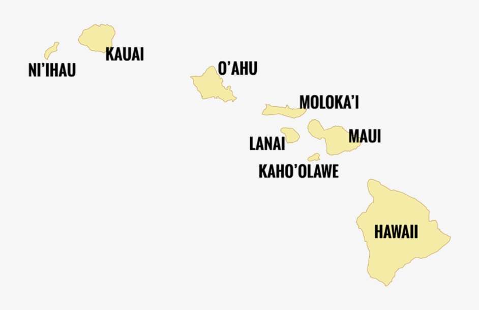 Hawaje i ich wyspy puzzle online ze zdjęcia