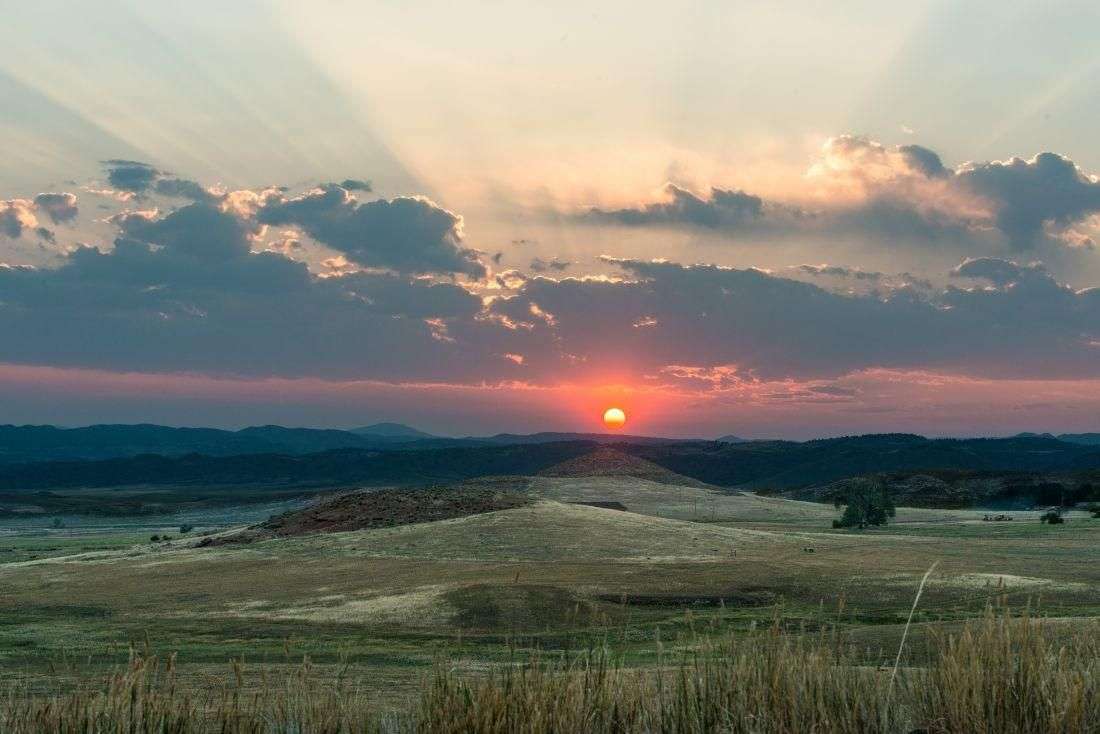 Zachód słońca w północnym Kolorado puzzle online ze zdjęcia