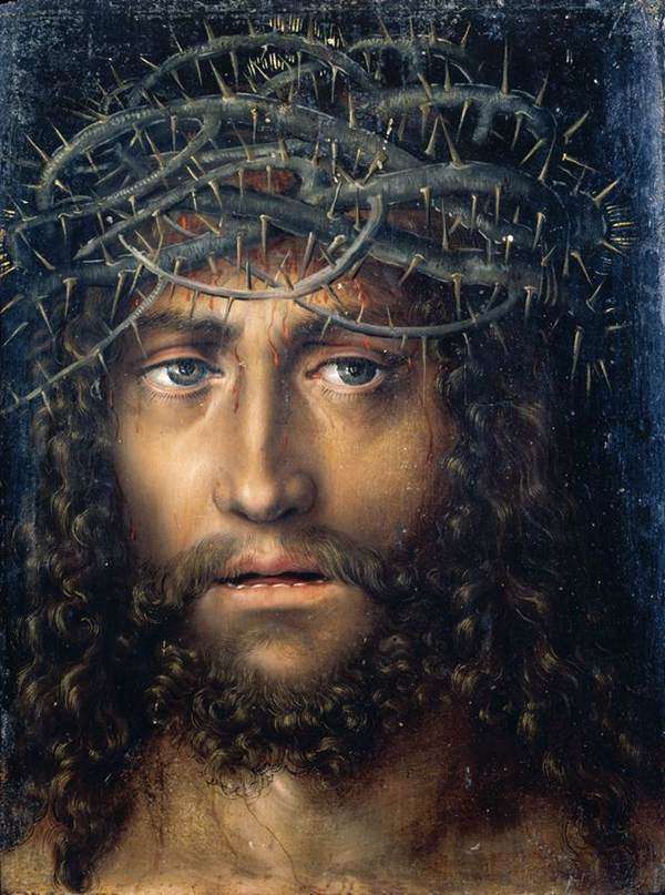 CranachStarszy Głowa-Chrystusa-Ukoronowany-Cierniem puzzle online ze zdjęcia