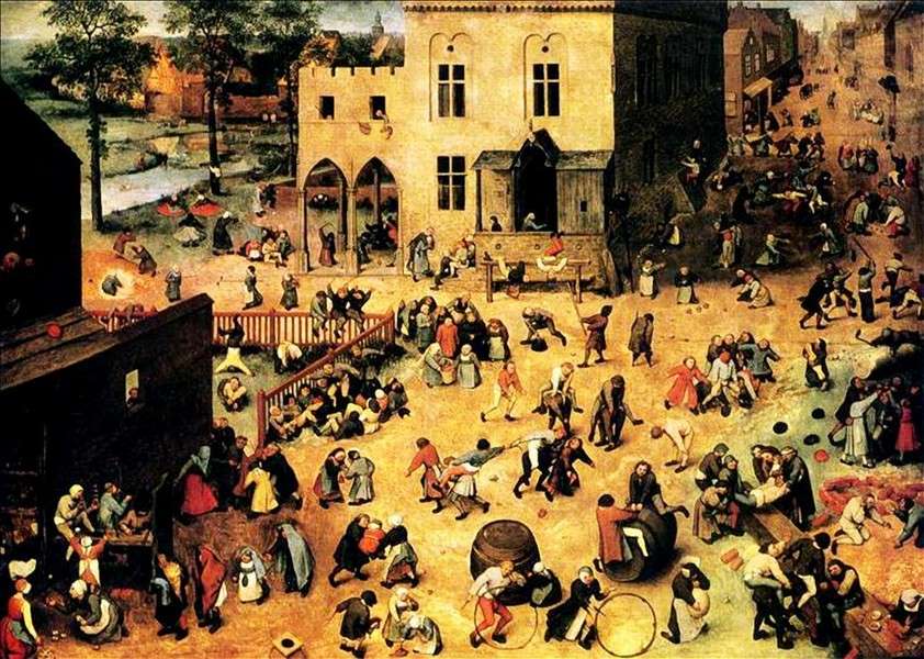 Pieter-Bruegel-Starsze-Gry-Dzieci puzzle online ze zdjęcia