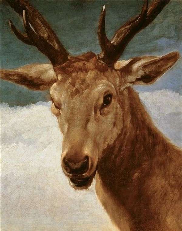 Velazquez-Head-of-A-Stag. jpg puzzle online